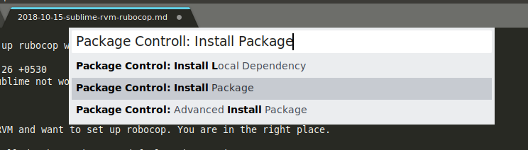 Package Controll: Install Package